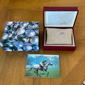 Vintage Rolex Box with papers and one 14k/stainless Datejust Jubilee link